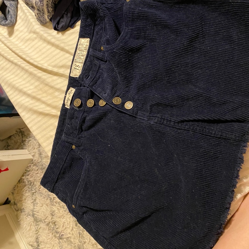 Blue corduroy skirt